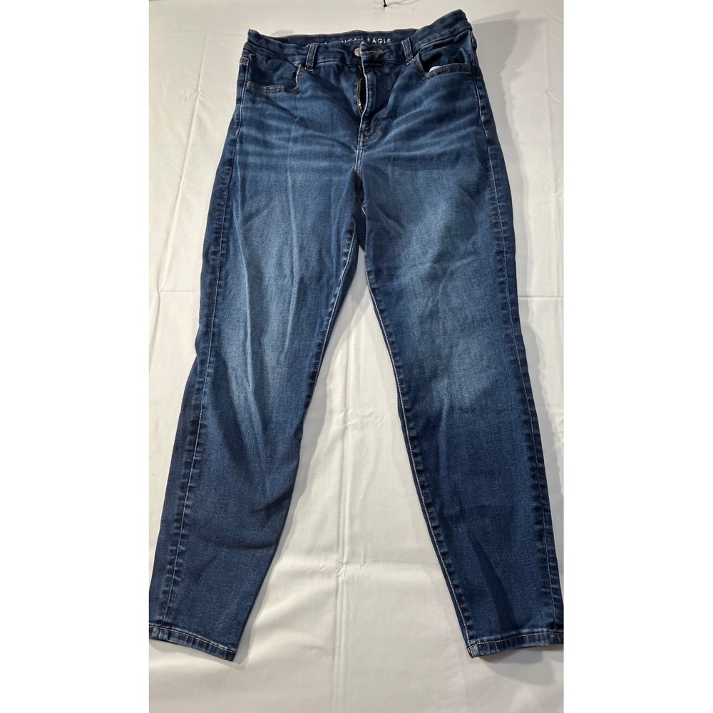 American Eagle Next Level Stretch Jeans Womens 12 Short Blue Denim Medium Wash